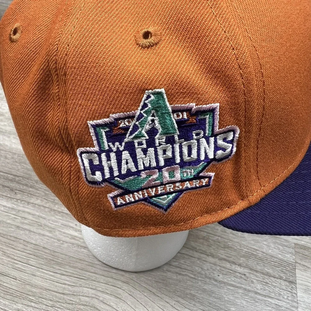 Arizona Diamondbacks 20th Anniversary Patch Orange 59Fifty NewEra Fitted 7 1/4
